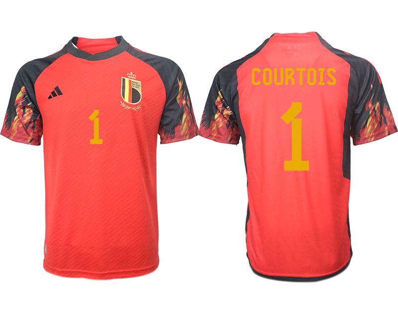 Cheap Men 2022 World Cup National Team Belgium home aaa version red 1 Soccer Jerseys
